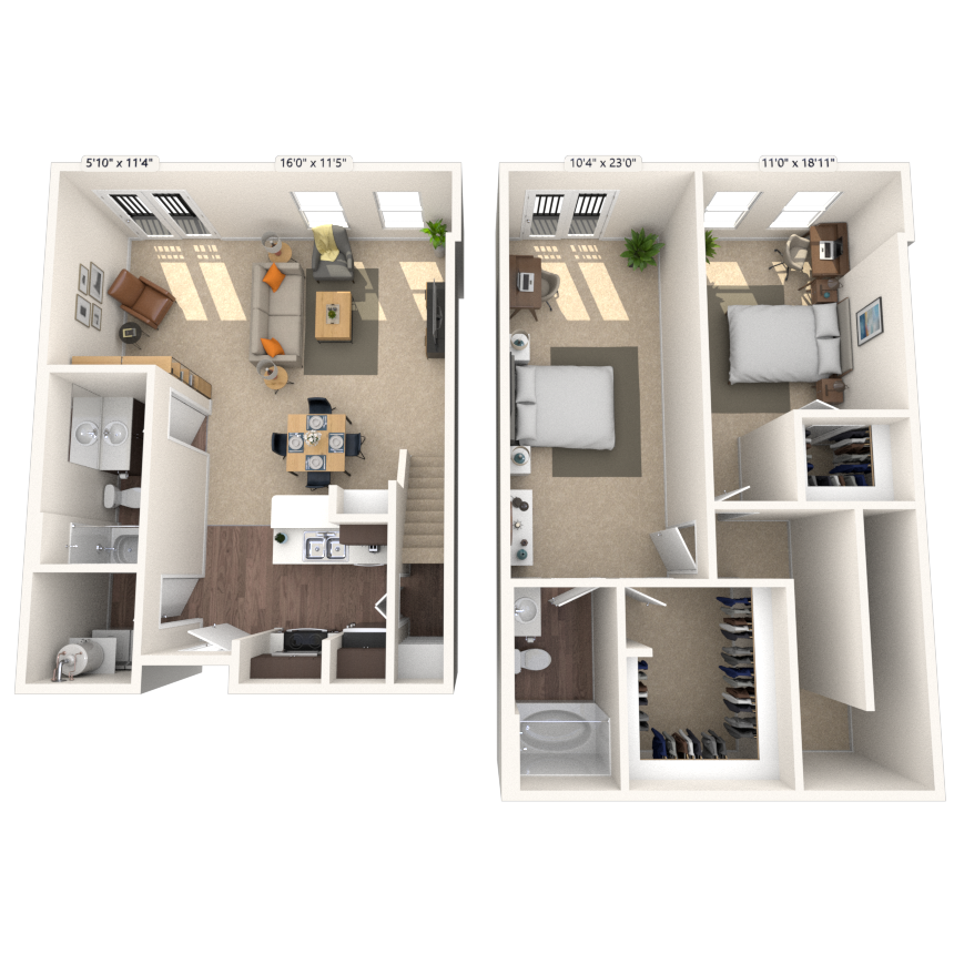 Floorplan image of unit 3529